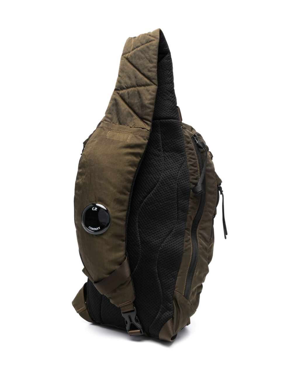 Front view with bag zipped and handles upright.