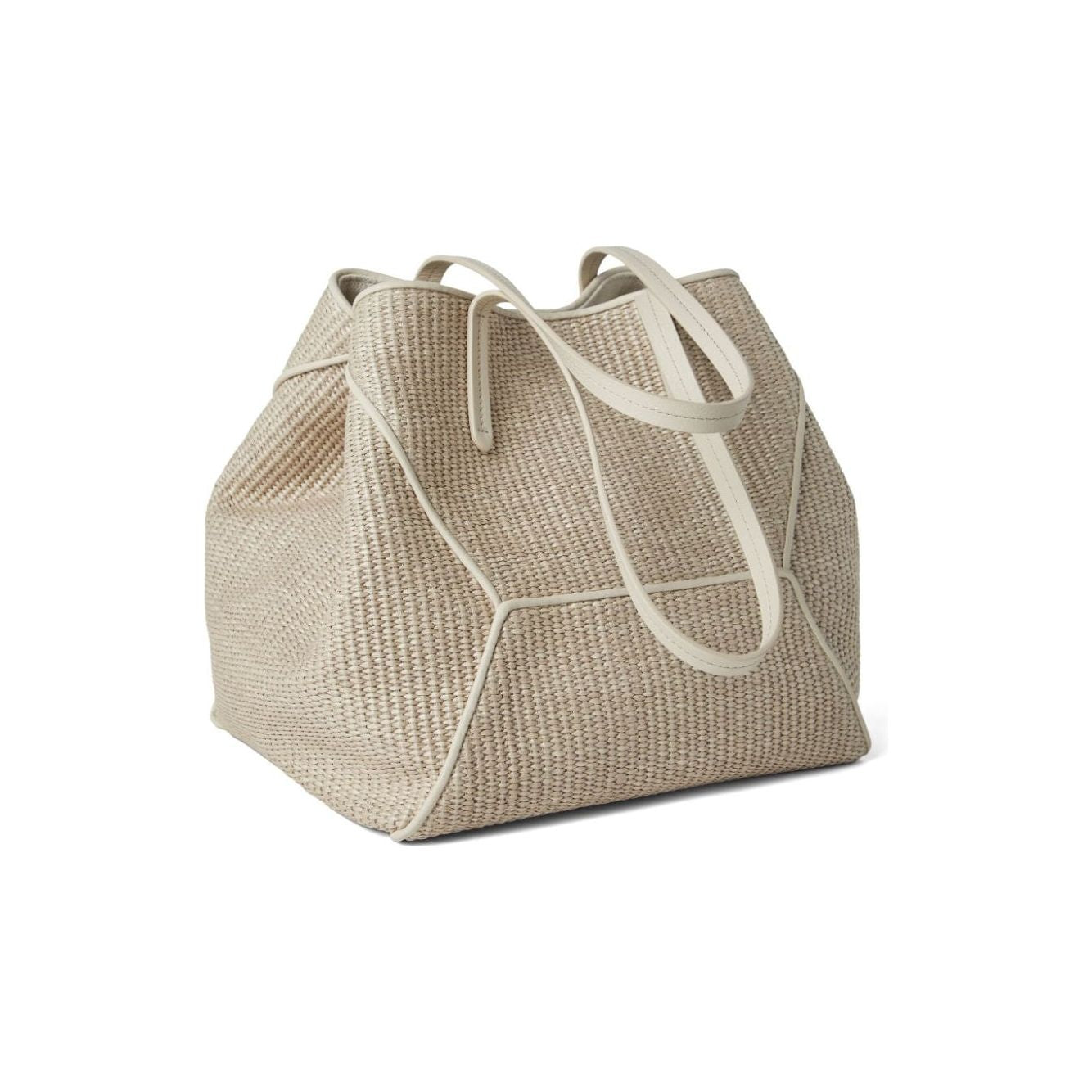 Brunello Cucinelli  cotton blend raffia tote Bag Beige