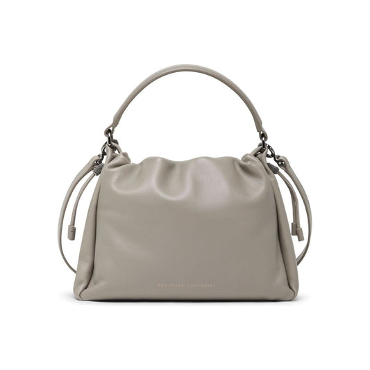 Brunello Cucinelli  calf leather Handbag Dove Grey