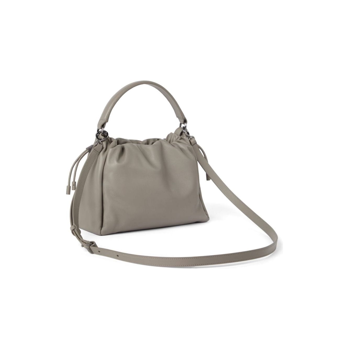 Brunello Cucinelli  calf leather Handbag Dove Grey