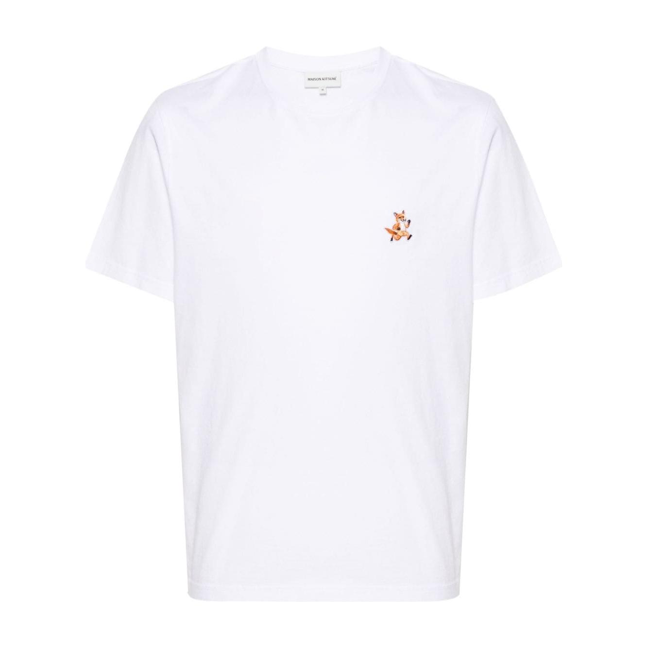 MAISON KITSUNE' T-shirts and Polos White Topwear Maison Kitsune'