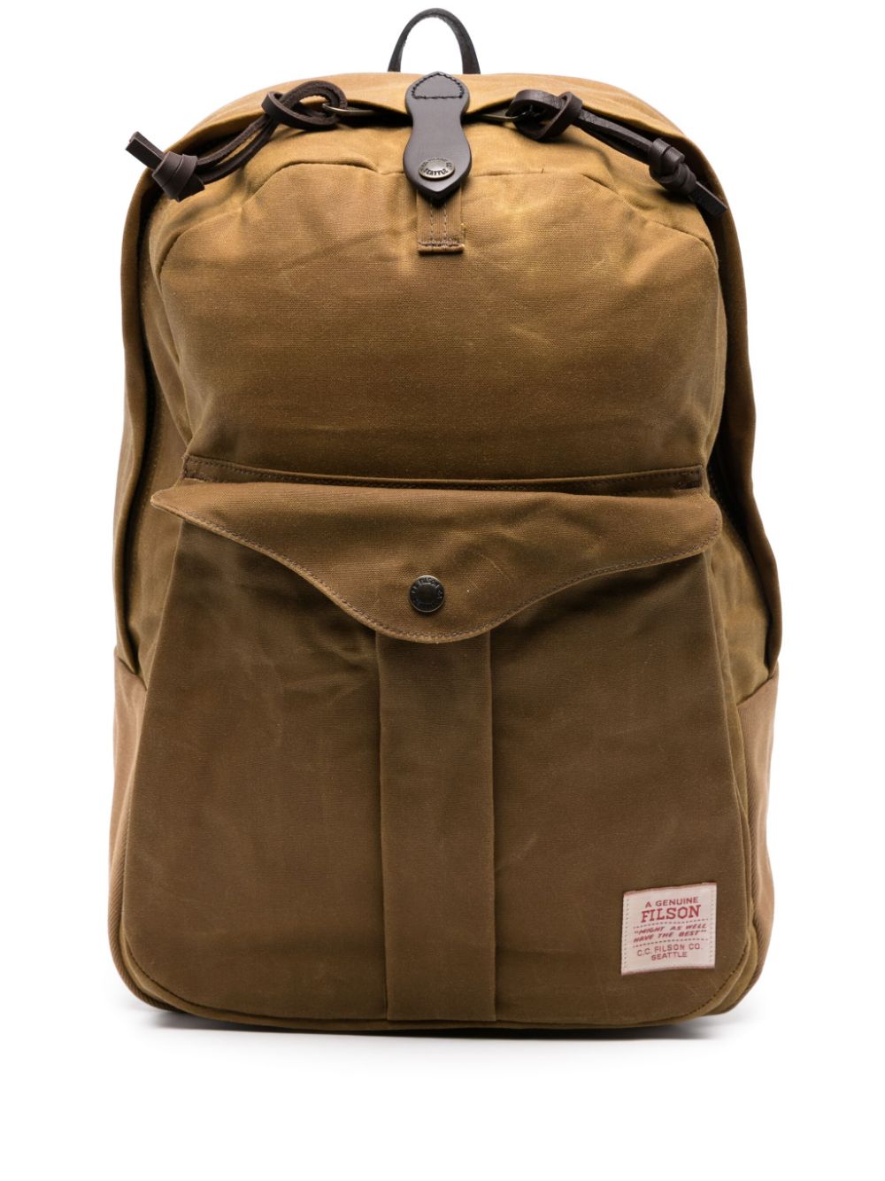 Front view with bag zipped and handles upright.