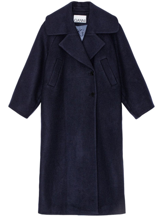 GANNI Coats Blue