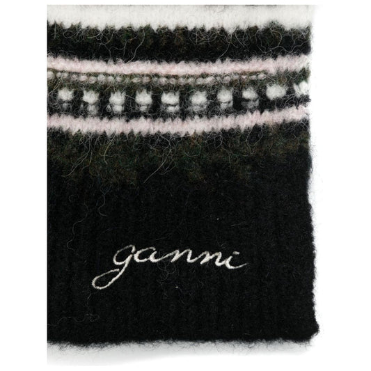 GANNI Scarfs Black Scarves Hats & Gloves Ganni