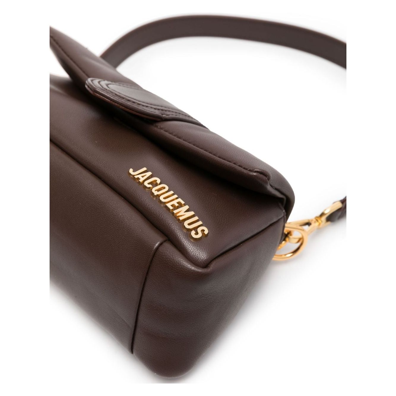 JACQUEMUS  brown lambskin padded design Handag Shoulder JACQUEMUS