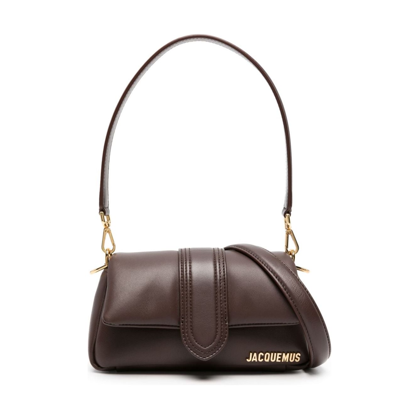 JACQUEMUS  brown lambskin padded design Handag Shoulder JACQUEMUS