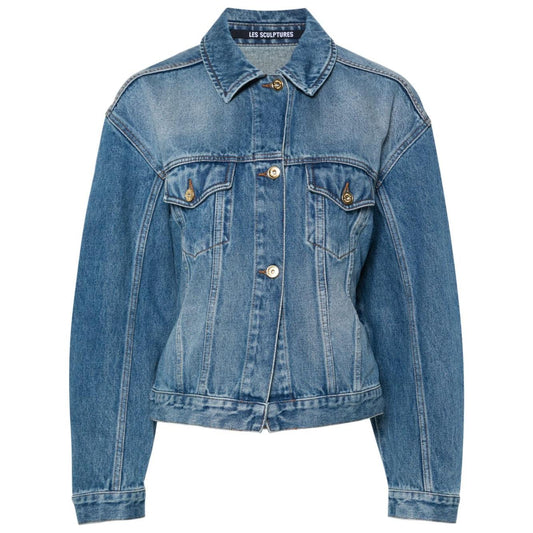 JACQUEMUS recycled cotton twill weave washed denim jacket Blue Jackets JACQUEMUS