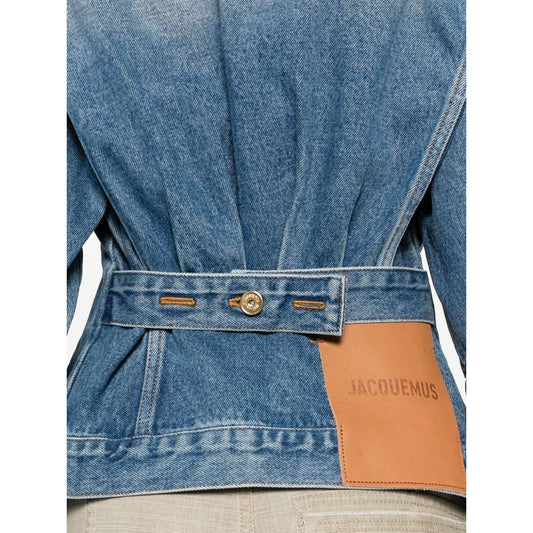 JACQUEMUS recycled cotton twill weave washed denim jacket Blue Jackets JACQUEMUS