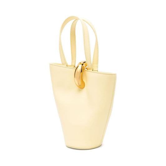 JACQUEMUS lambskin asymmetric design Bag Yellow Handbag JACQUEMUS