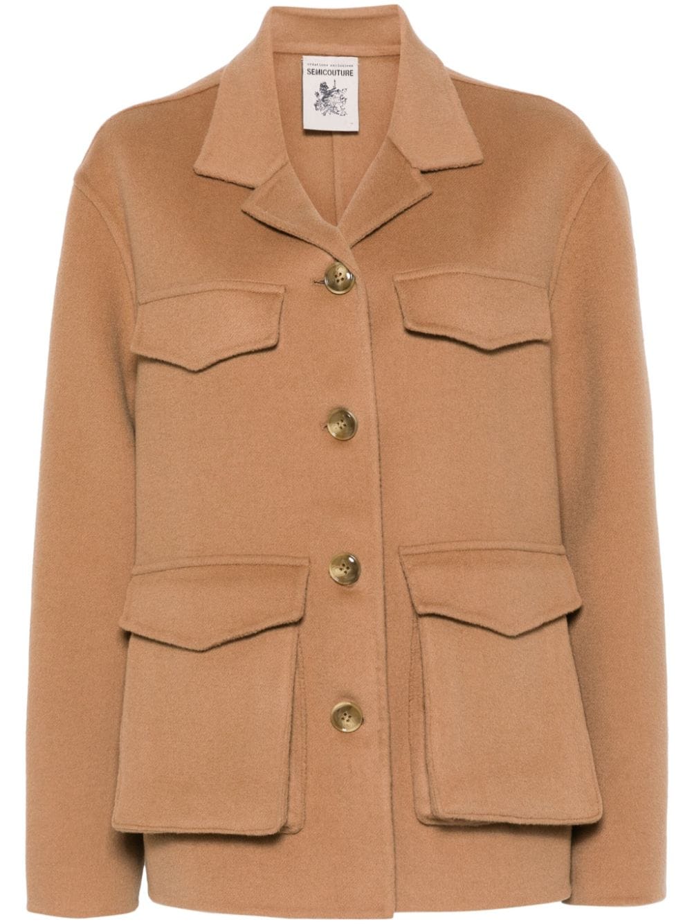 Semicouture Coats Beige