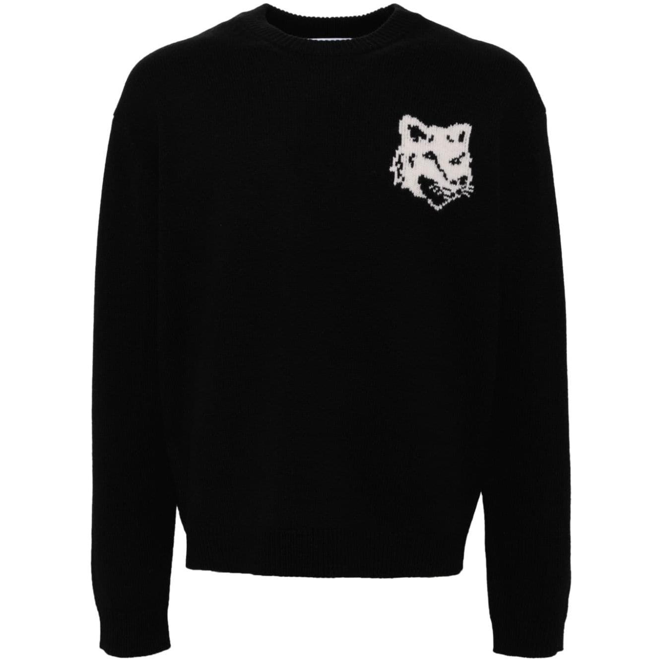 MAISON KITSUNE' Sweaters Black Topwear Maison Kitsune'