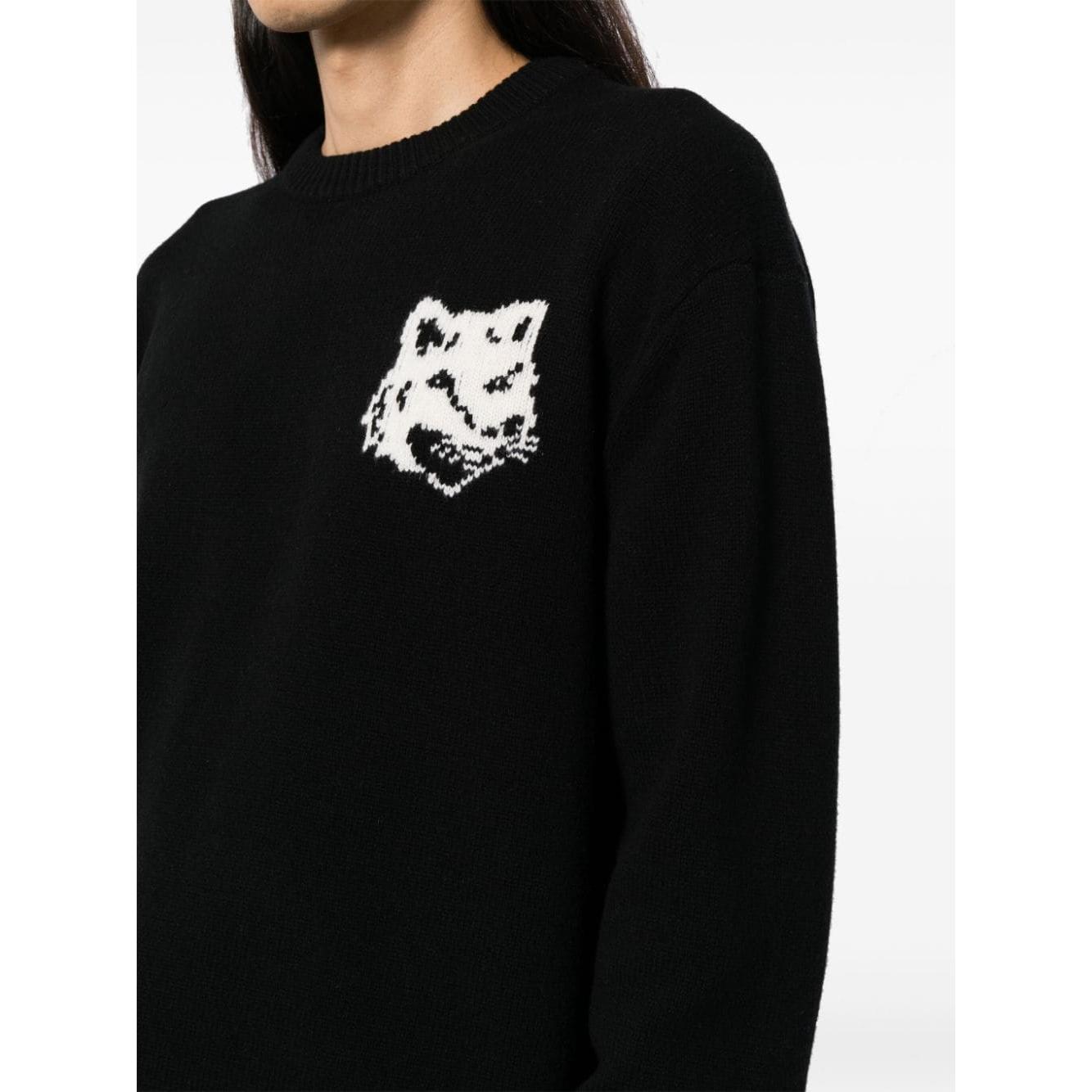 MAISON KITSUNE' Sweaters Black Topwear Maison Kitsune'