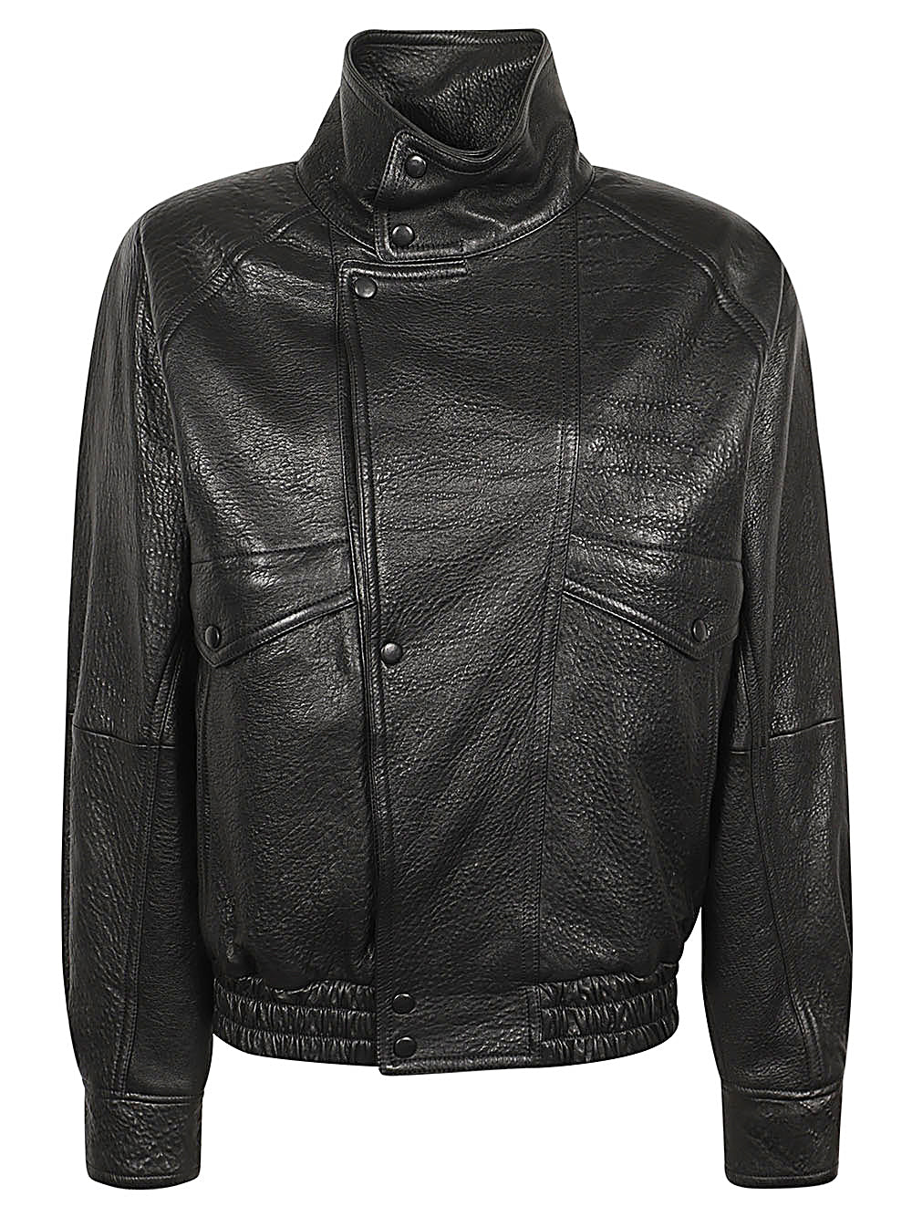 Saint Laurent  Leather Women Jackets Black