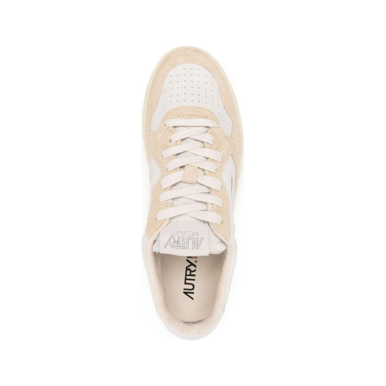 AUTRY Leather Calf Suede Sneakers Beige Sneakers Autry