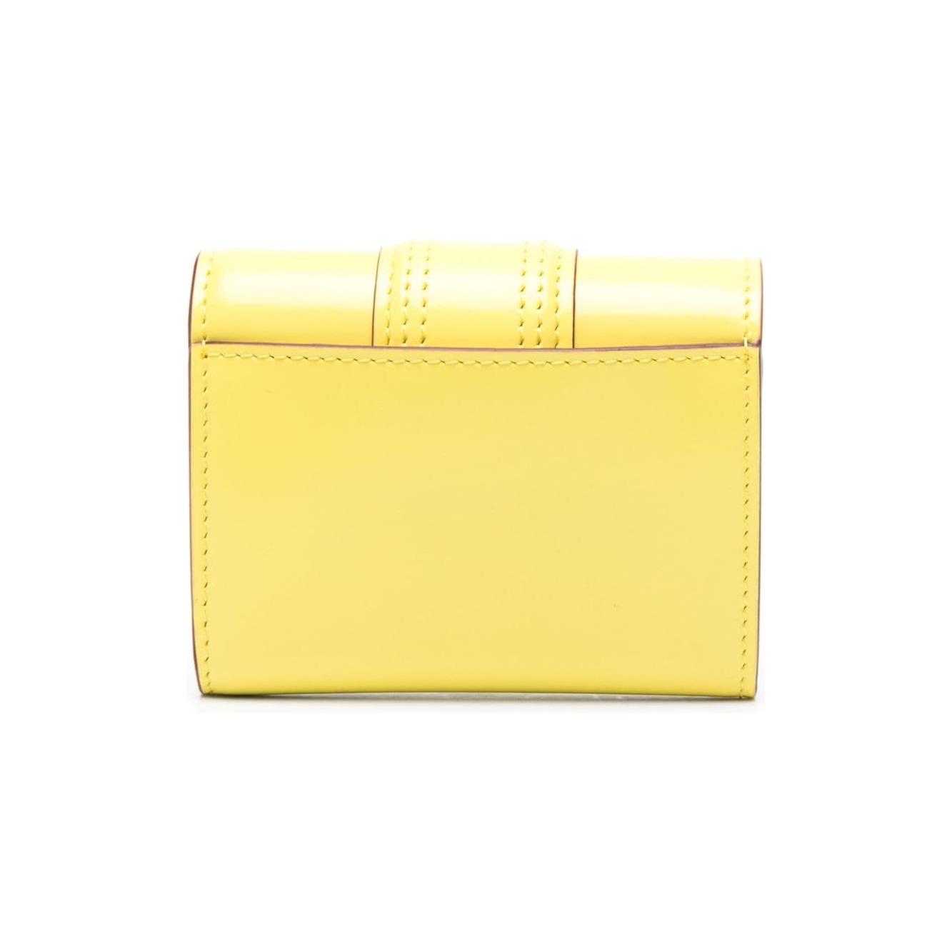 JACQUEMUS  calf leather Wallets Yellow Wallets JACQUEMUS