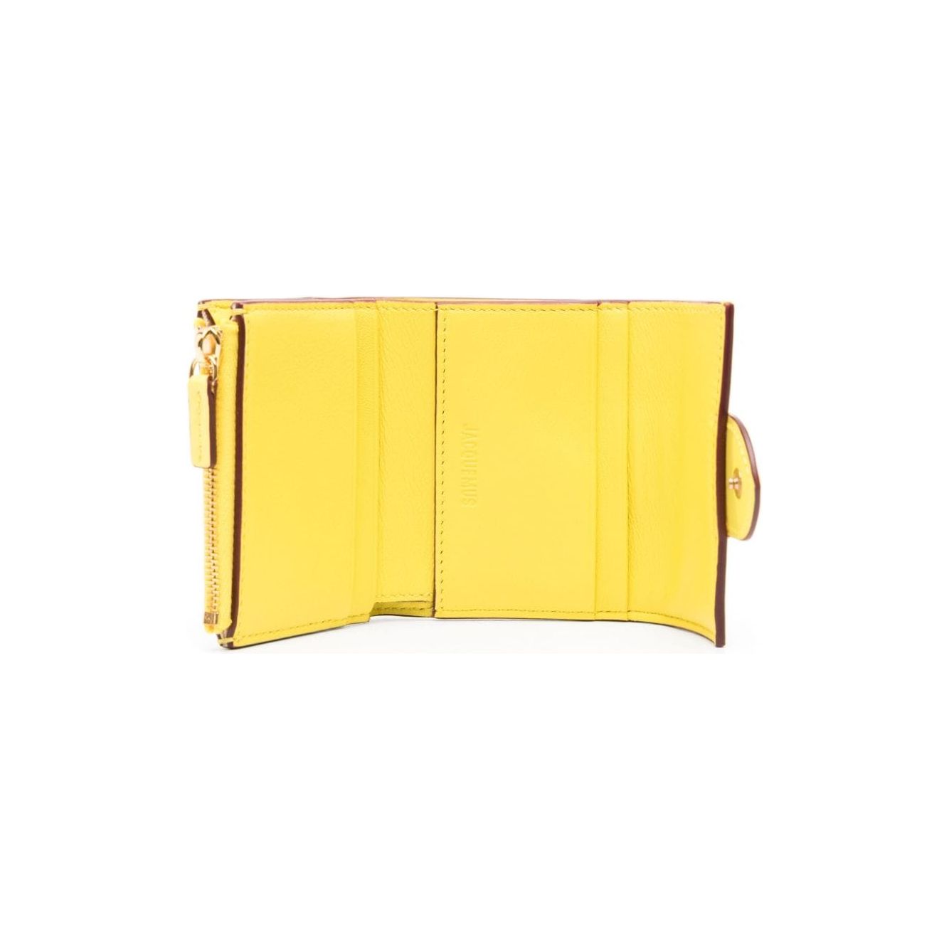 JACQUEMUS  calf leather Wallets Yellow Wallets JACQUEMUS