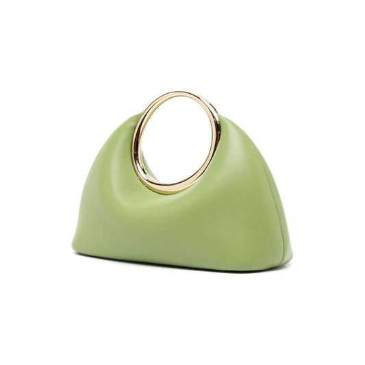 JACQUEMUS parakeet green nappa leather Handbag Clutches JACQUEMUS