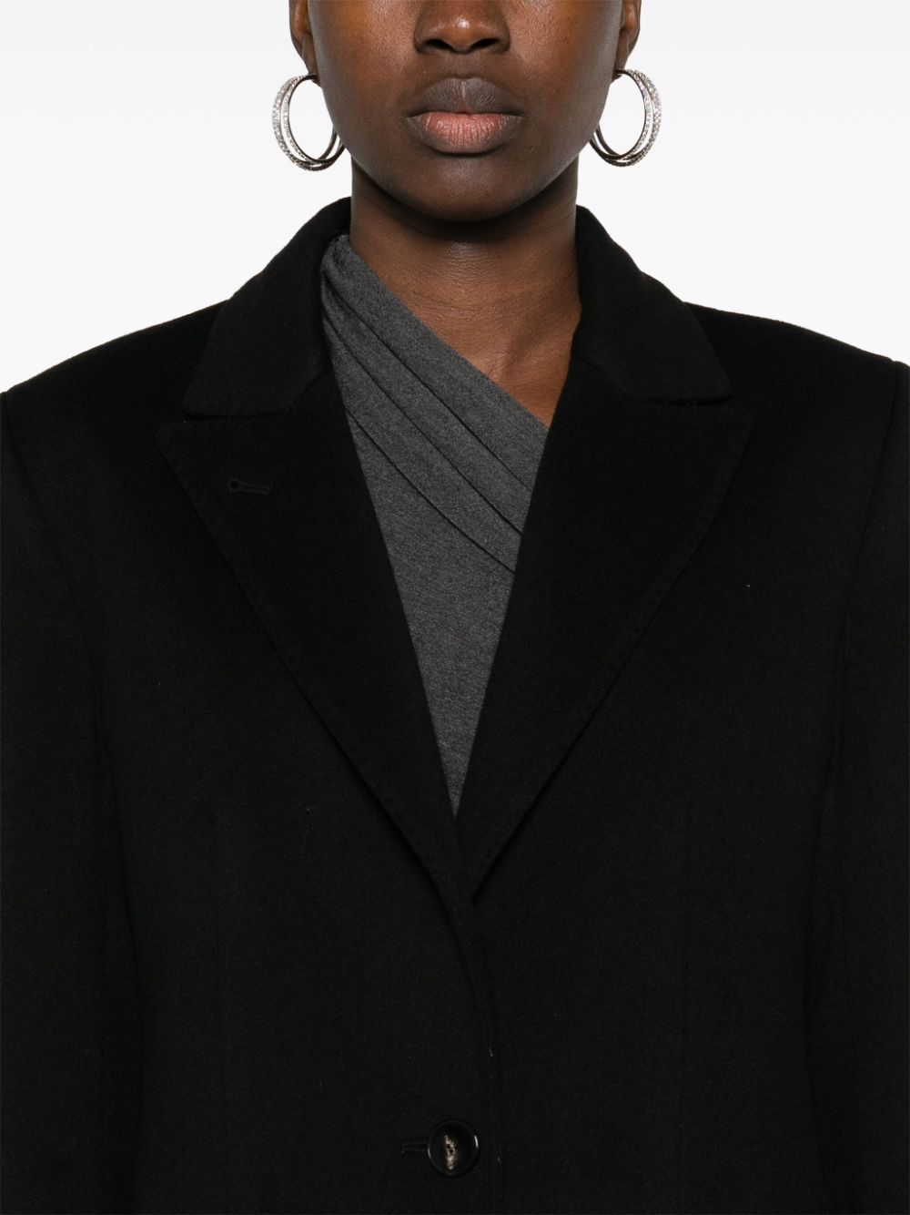 Alberto Biani virgin wool Women Coats Black Jackets Alberto Biani