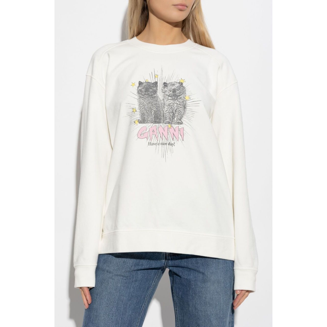 Ganni Kittens Sweatshirt Topwear