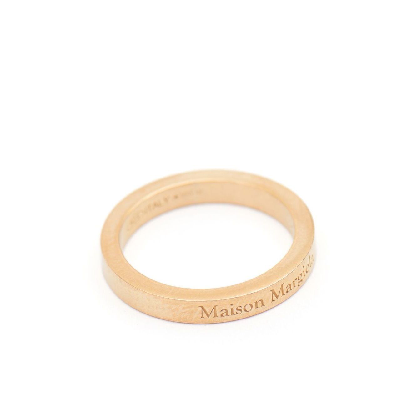 Maison Margiela logo-engraved band ring Jewellery