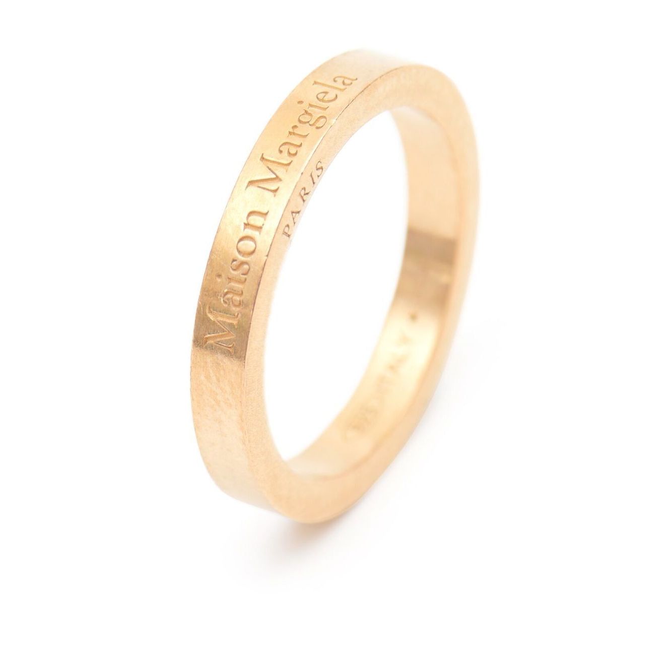 Maison Margiela logo-engraved band ring Jewellery