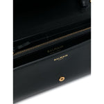 Balmain logo-plaque leather crossbody bag Clutches