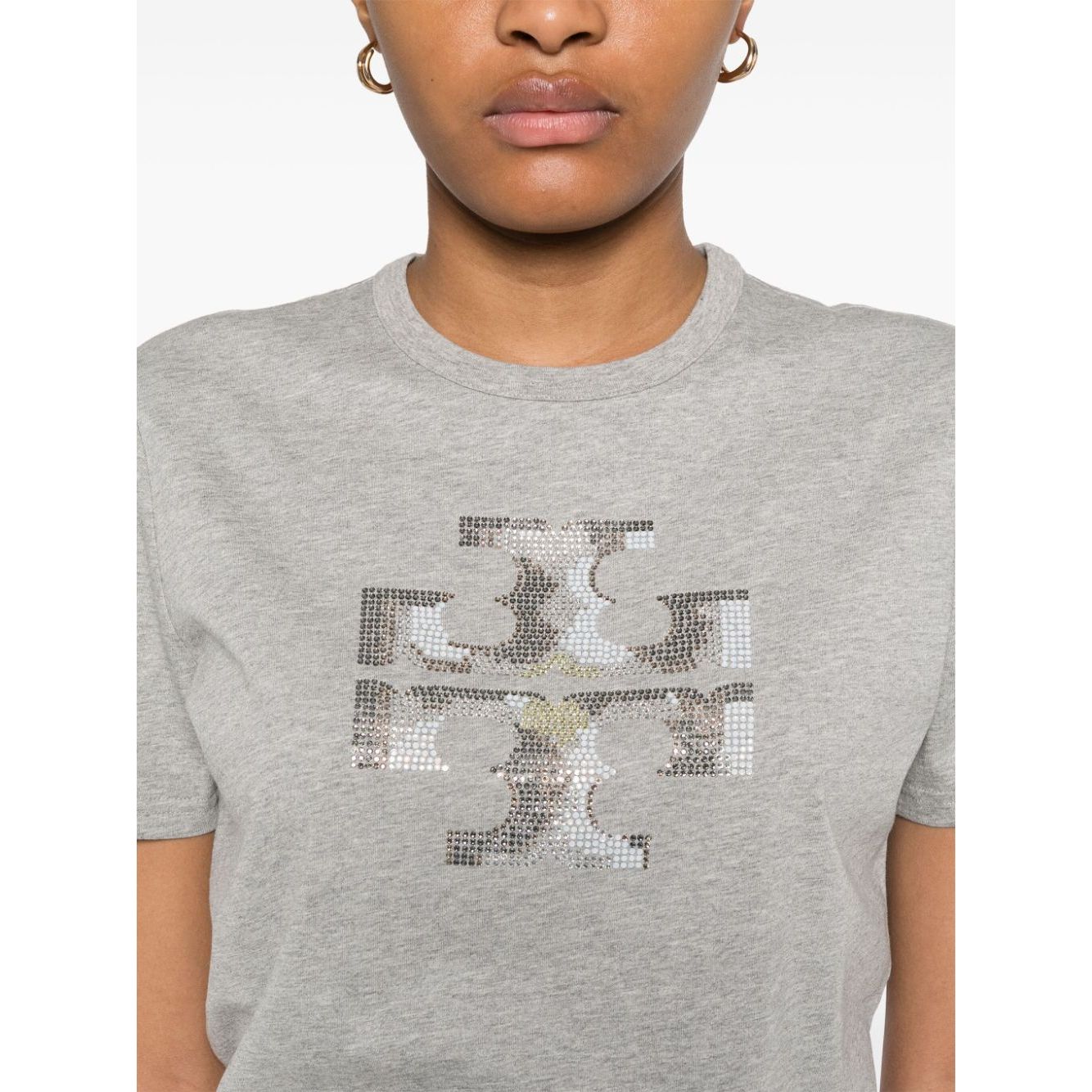 Tory Burch T-shirts and Polos Grey Topwear