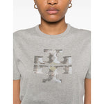Tory Burch T-shirts and Polos Grey Topwear