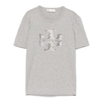 Tory Burch T-shirts and Polos Grey Topwear