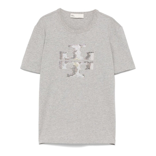 Tory Burch T-shirts and Polos Grey Topwear