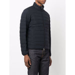 Emporio Armani Navy blue feather down padded logo-patch jacket Jackets