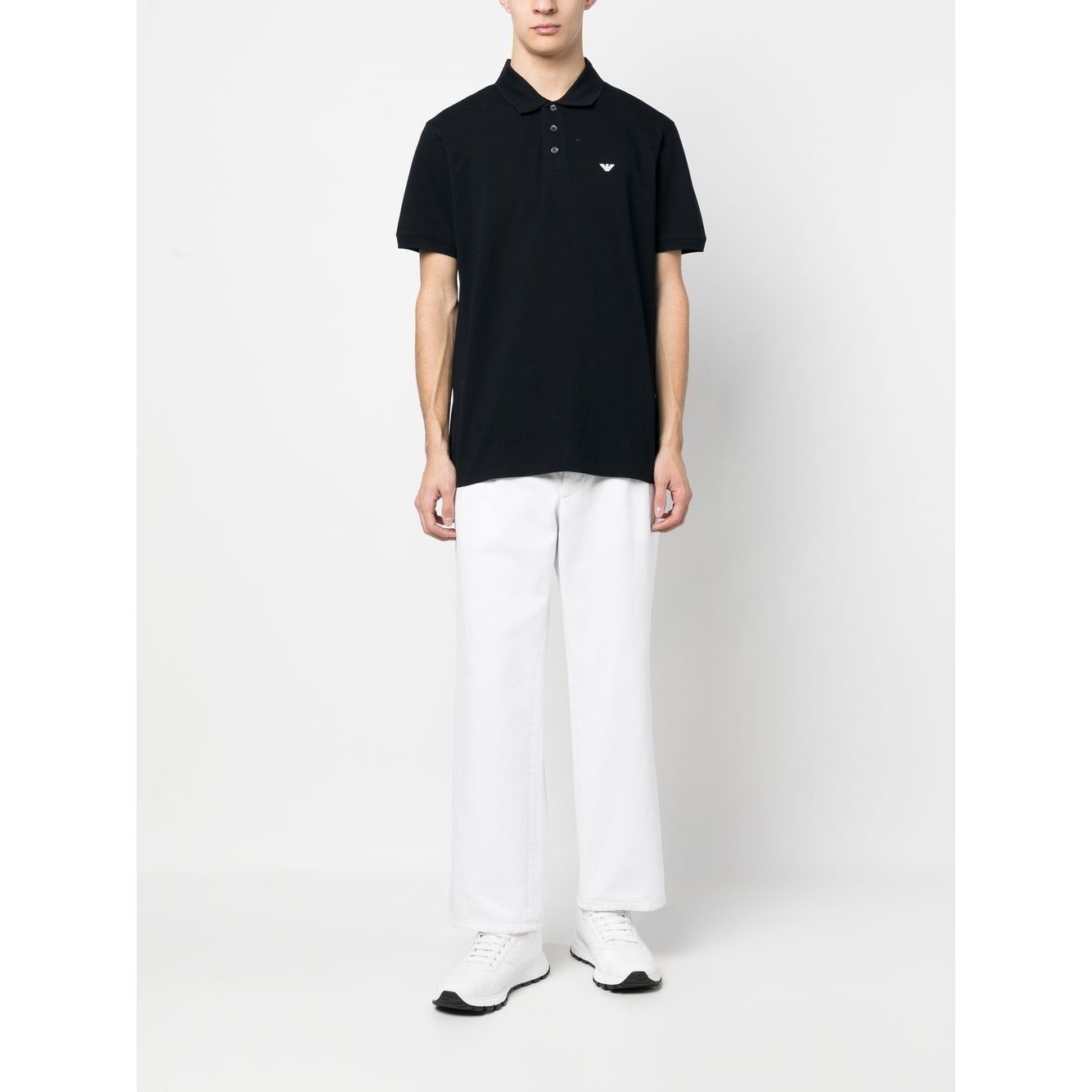 Emporio Armani logo-embroidered polo shirt