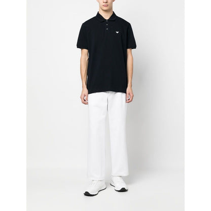 Emporio Armani logo-embroidered polo shirt