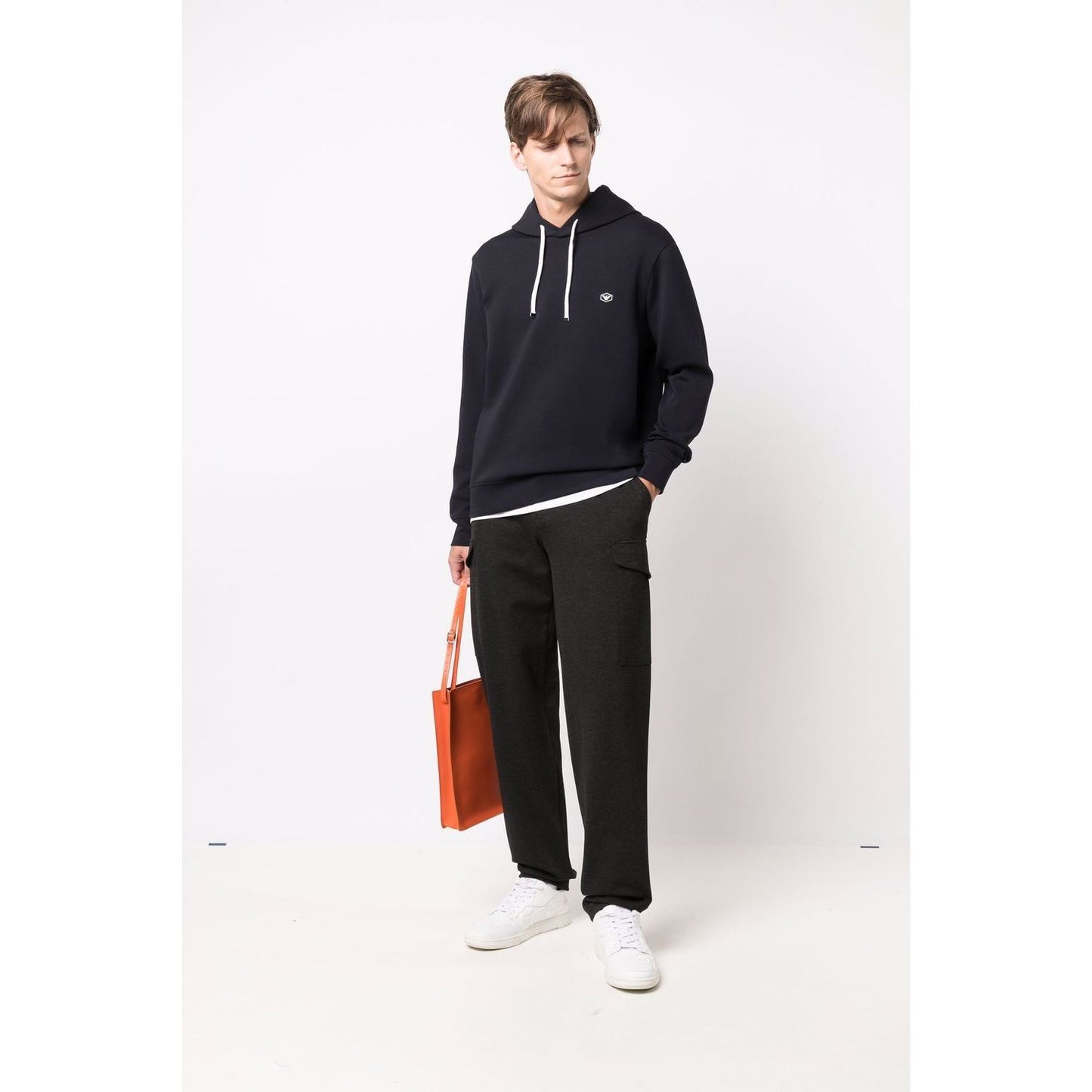 Emporio Armani long-sleeved Logo Patch Hoodie