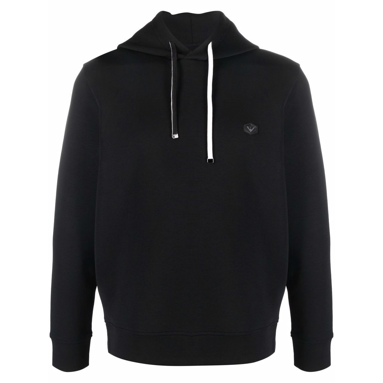 Emporio Armani Hooded sweatshirt with micro logo patch