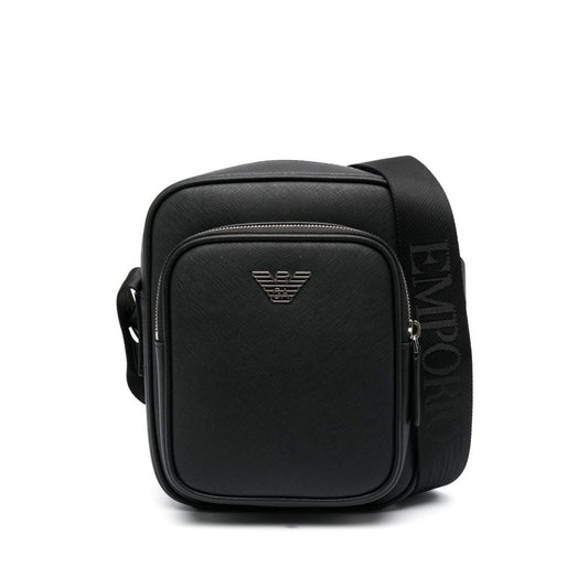 Emporio Armani logo-plaque Leather messenger bag Shoulder