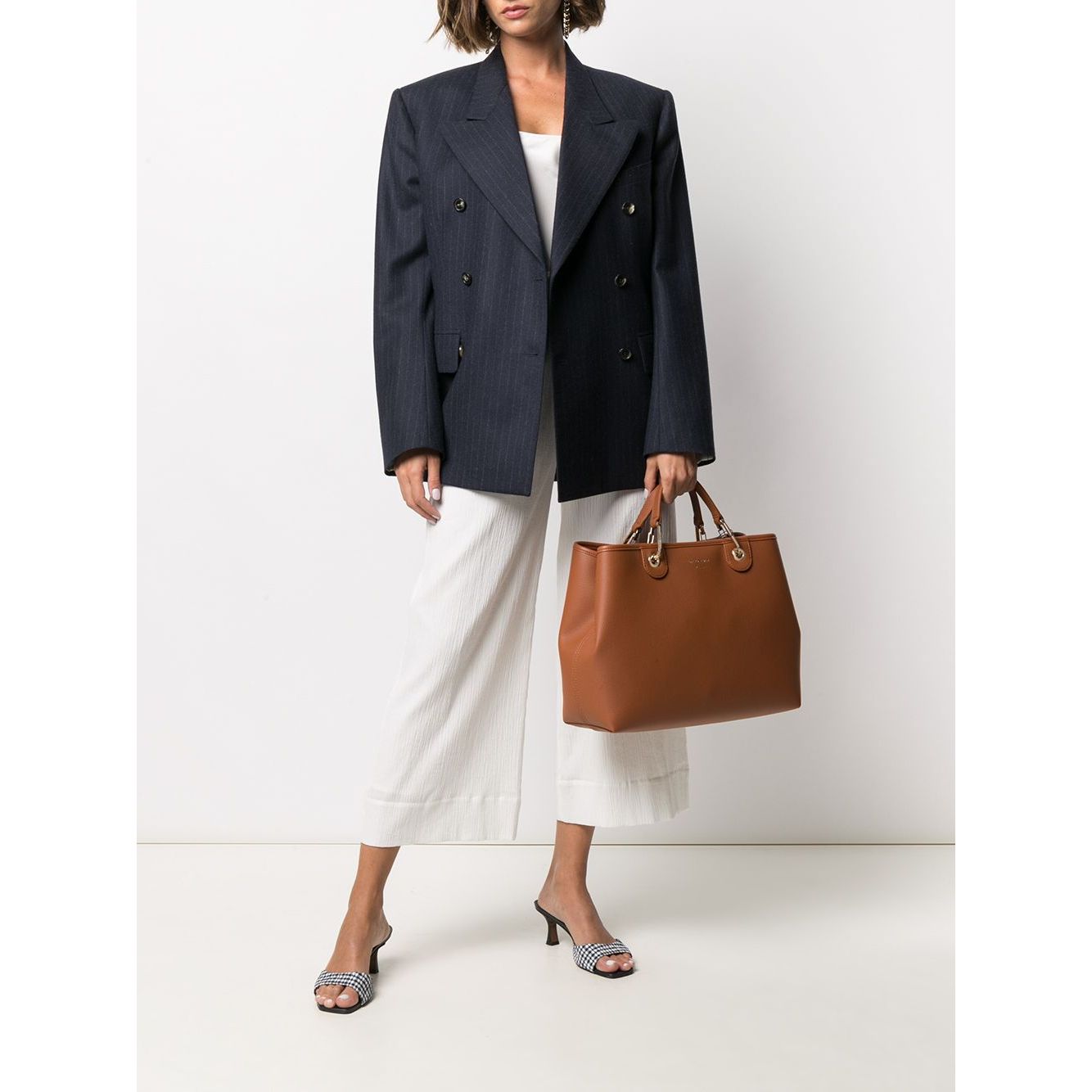 Emporio Armani logo-strap tote bag