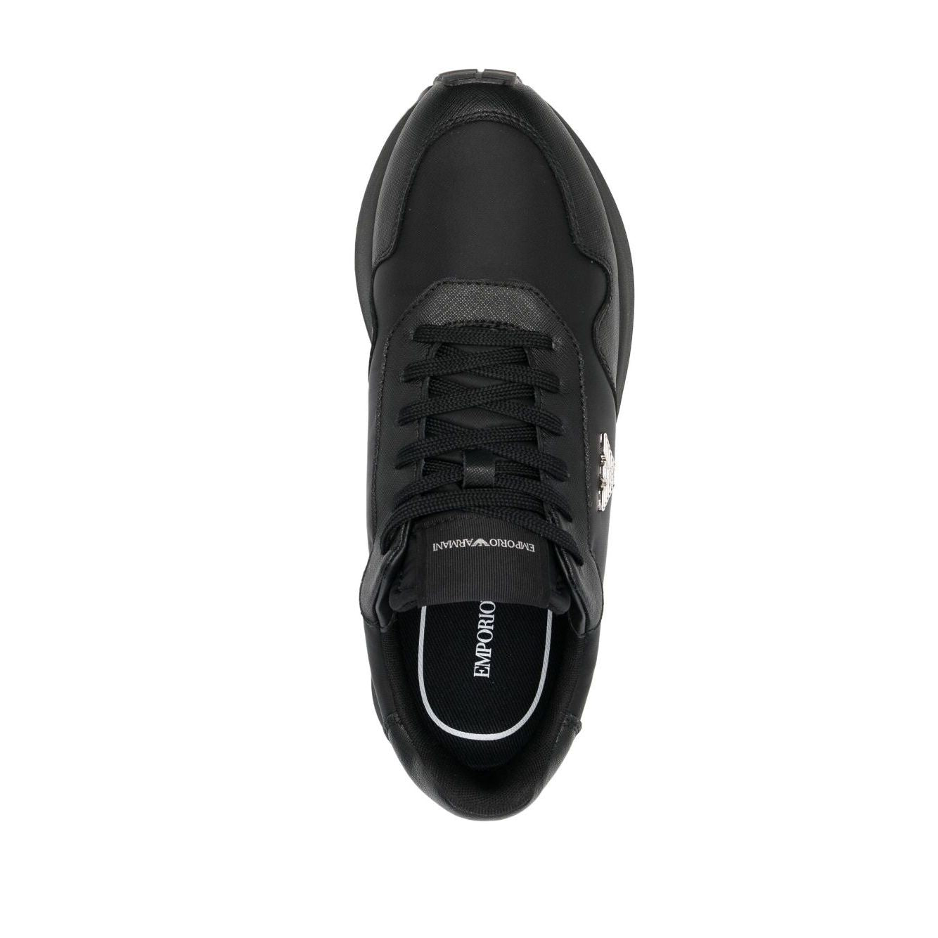 Emporio Armani chunky sole leather sneakers