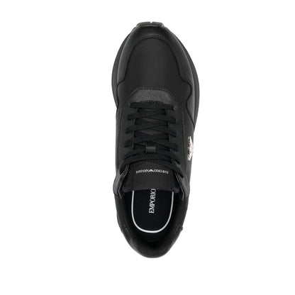 Emporio Armani chunky sole leather sneakers