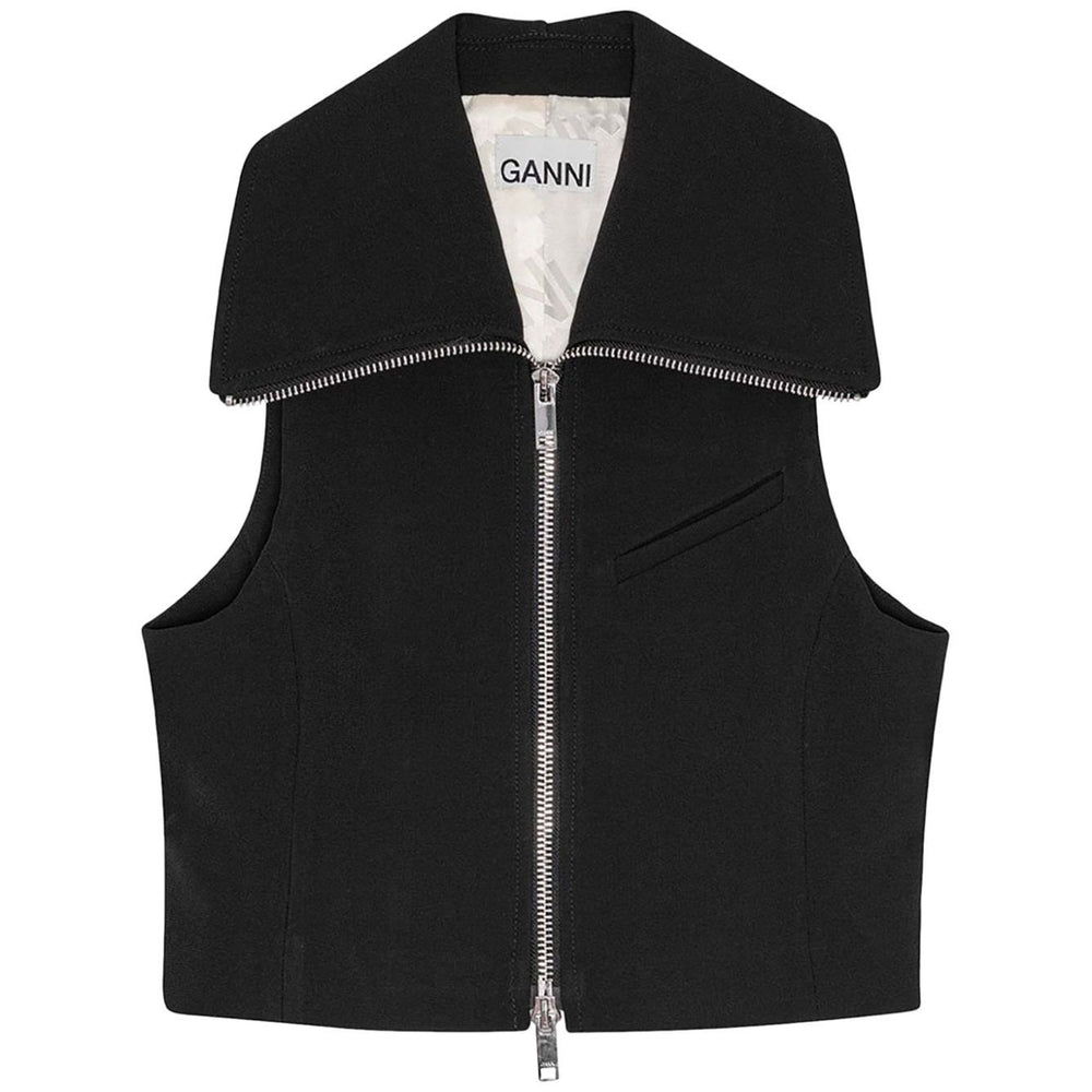 Ganni Sleeveless tank top with zip Topwear