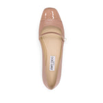 Jimmy Choo Elisa leather ballerina shoes ELISAFLATPTZBALLETPINK/BALLETPINK-P25