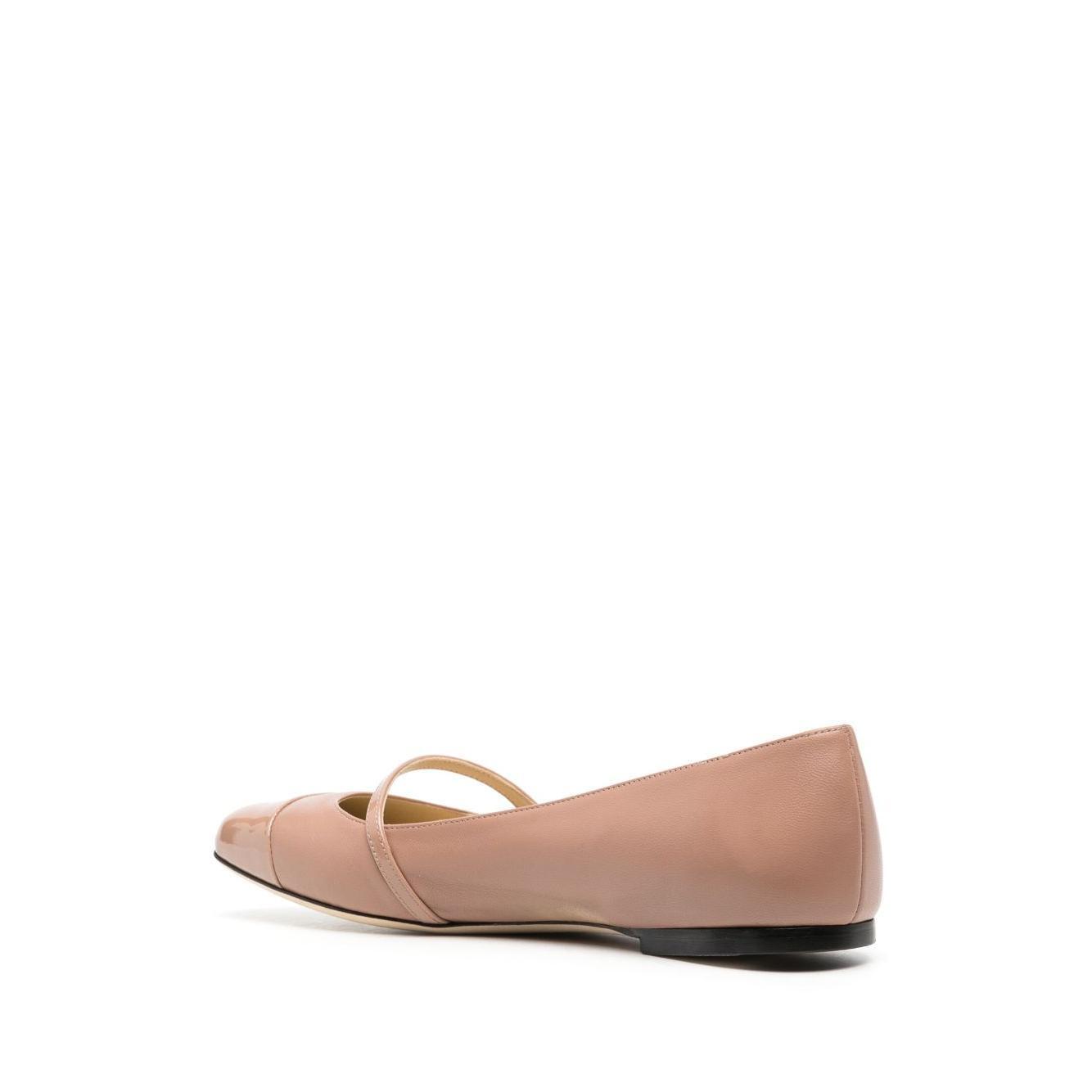 Jimmy Choo Elisa leather ballerina shoes ELISAFLATPTZBALLETPINK/BALLETPINK-P25