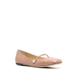 Jimmy Choo Elisa leather ballerina shoes ELISAFLATPTZBALLETPINK/BALLETPINK-P25
