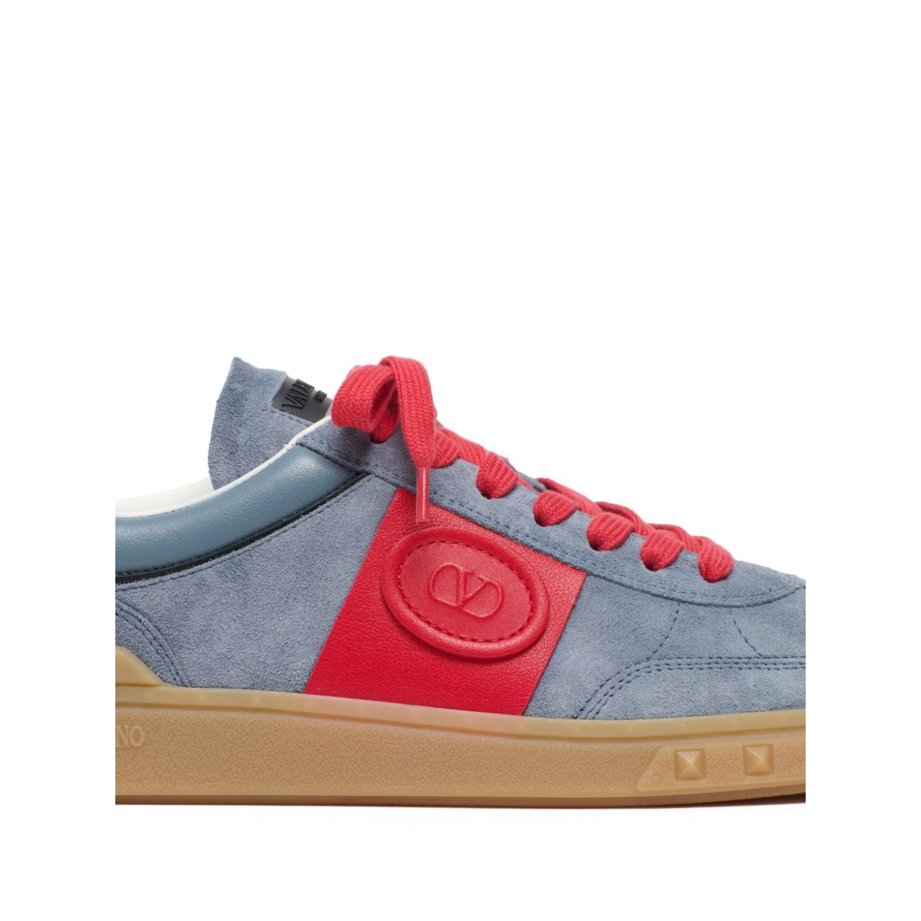 Valentino Garavani Upvillage Low Top Sneaker In Split Leather And Calfskin Nappa Leather Sneakers