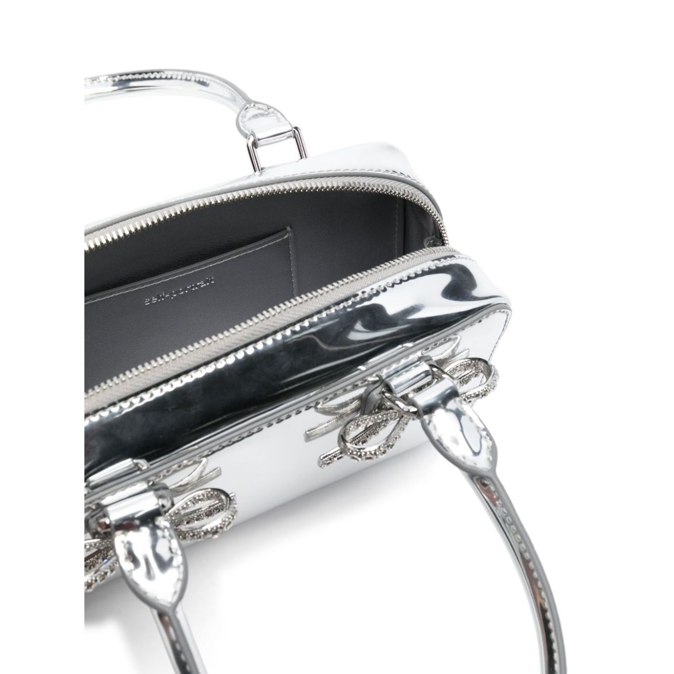 Self-Portrait mini leather tote bag Clutches