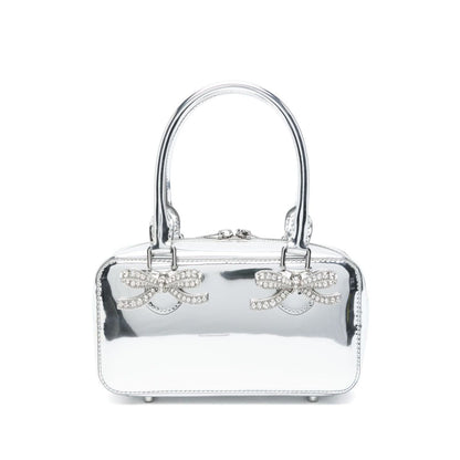 Self-Portrait mini leather tote bag Clutches