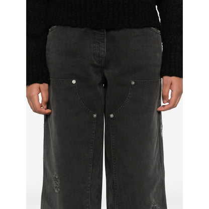 Golden Goose jeans with distressed effect and front patches