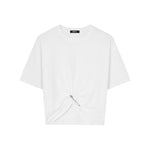 Versace logo-embroidered T-shirt in white Topwear