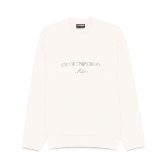Emporio Armani Double jersey sweatshirt with ASV logo embroidery