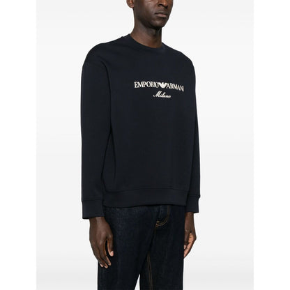 Emporio Armani ASV Double-jersey sweatshirt with logo embroidery